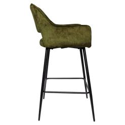 PTMD Barkruk Fallon Velvet Groen