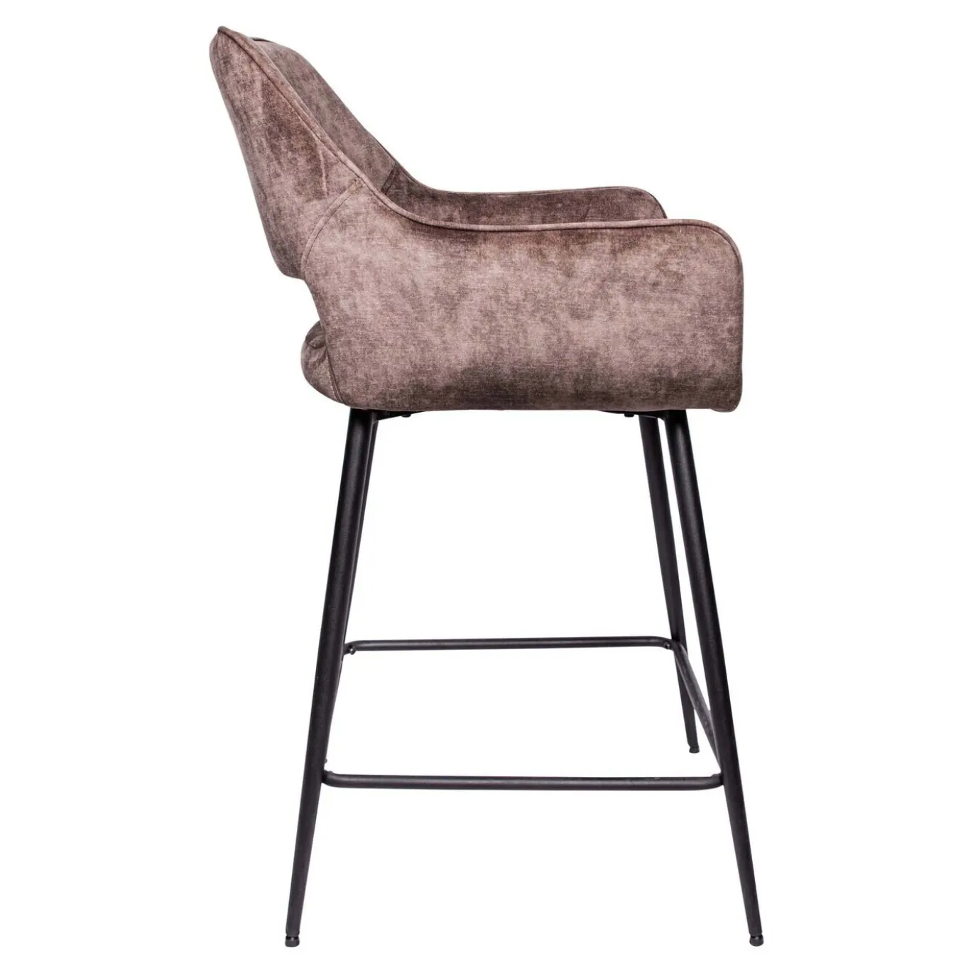 PTMD Barkruk Fal Low Velvet Bruin