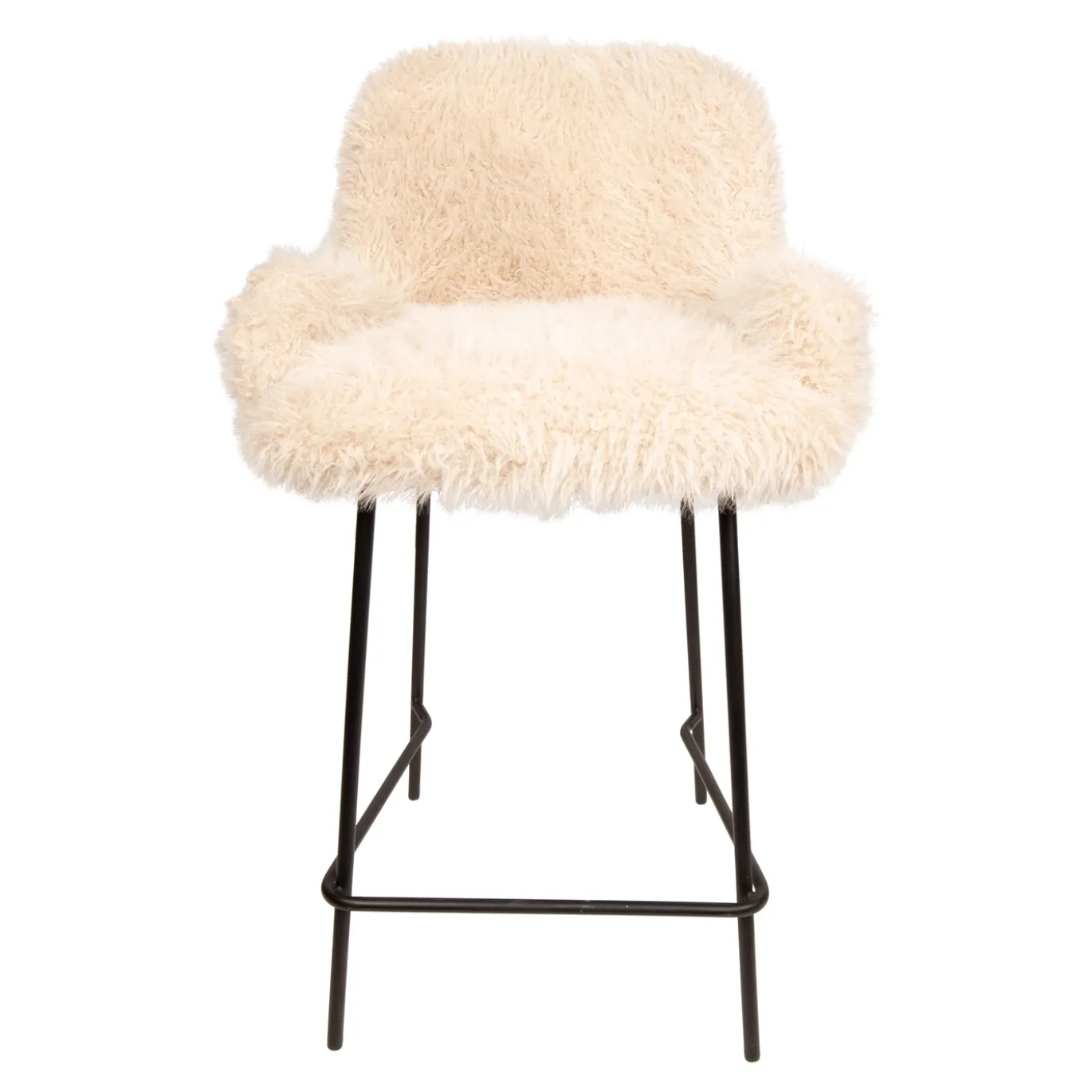 PTMD Barkruk Leander Fluffy Beige