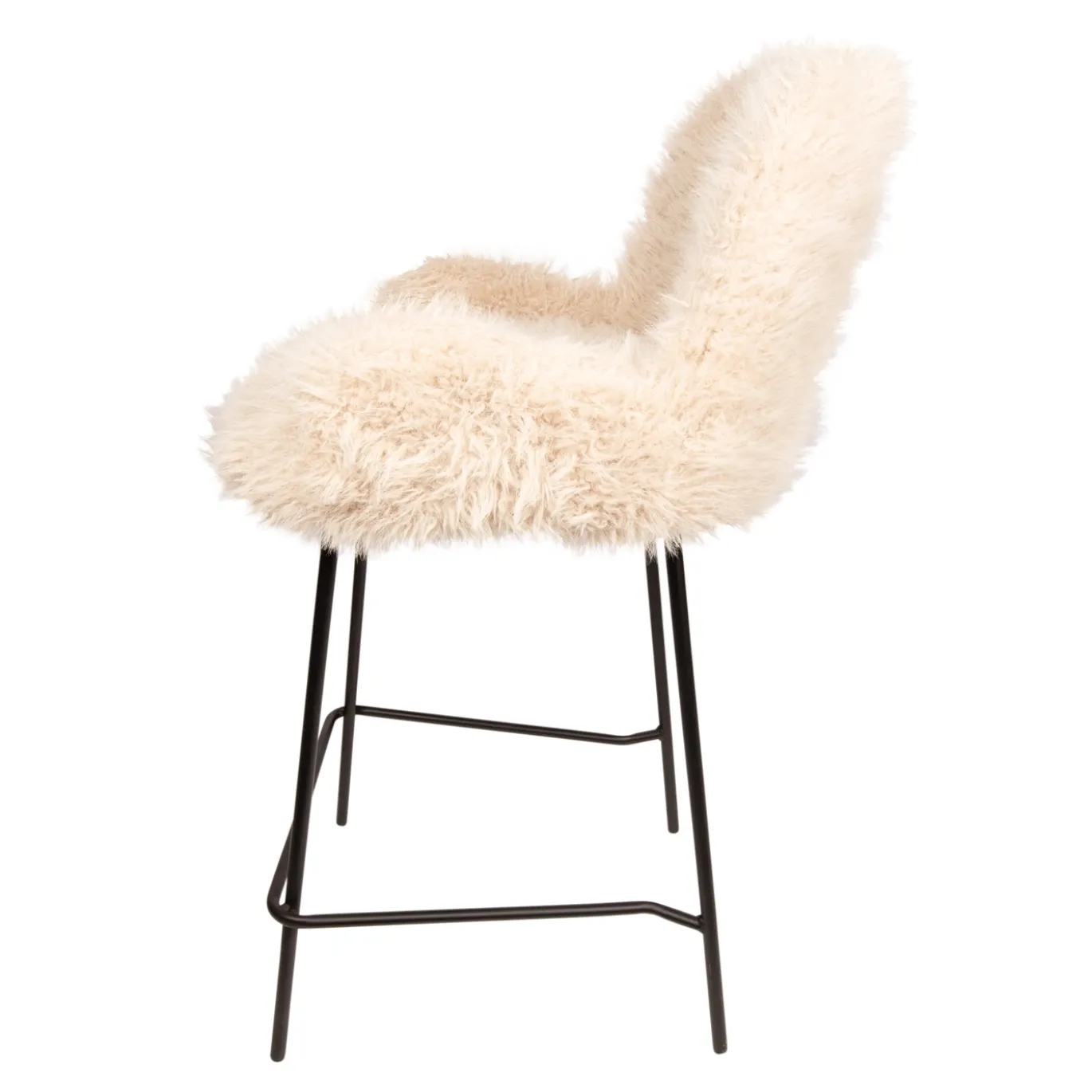 PTMD Barkruk Leander Fluffy Beige