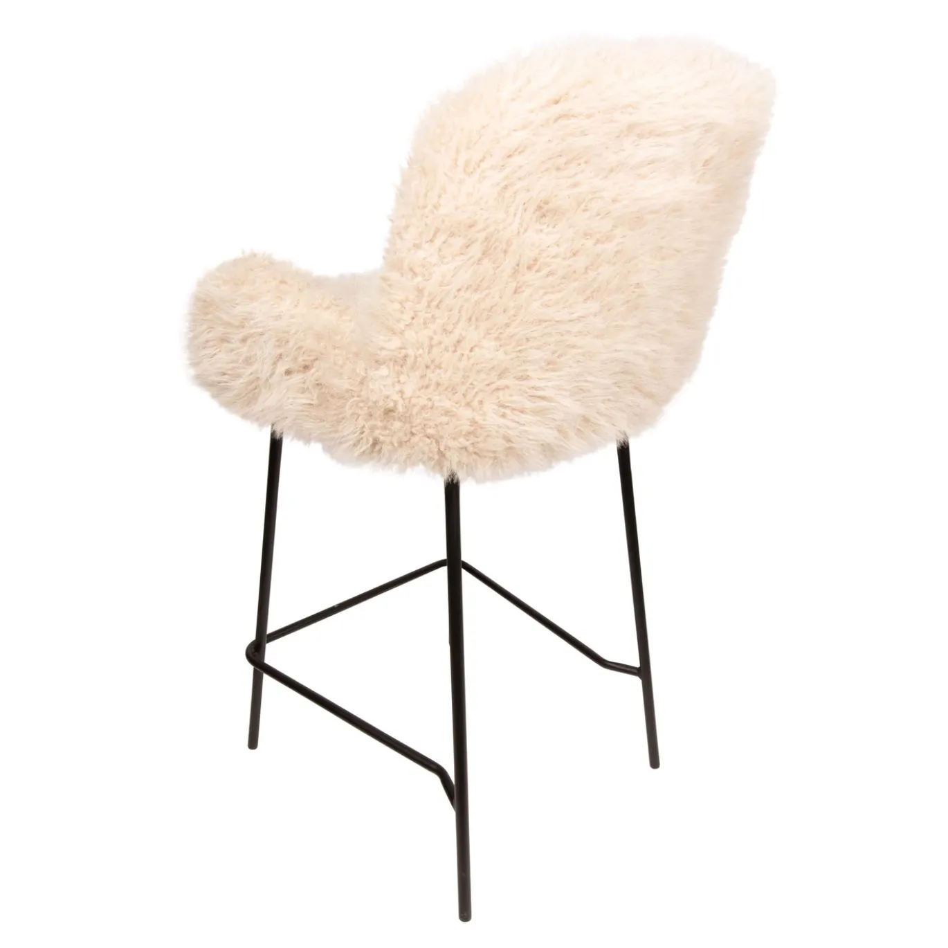 PTMD Barkruk Leander Fluffy Beige