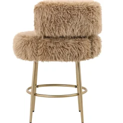 PTMD Barstoel Hair Fluffy Bruin