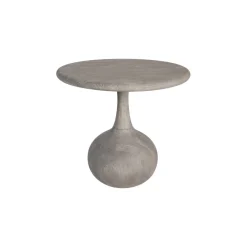 PTMD Bijzettafel Flos Grijs Mangohout Rond Ø55cm