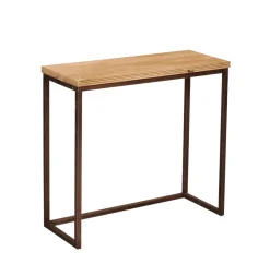 PTMD Bijzettafel Zoah Naturel/Koper Set van 3