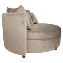 PTMD Fauteuil Fayen Velvet Sand Half Rond