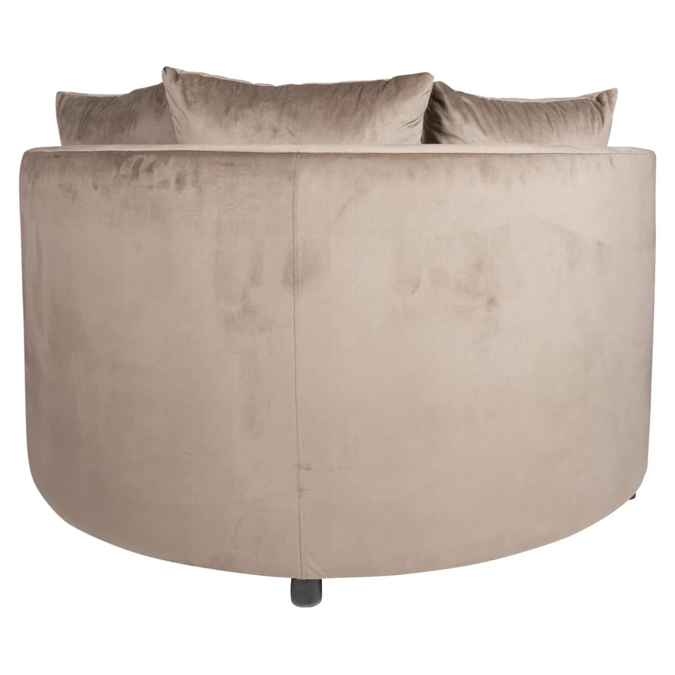 PTMD Fauteuil Fayen Velvet Sand Half Rond