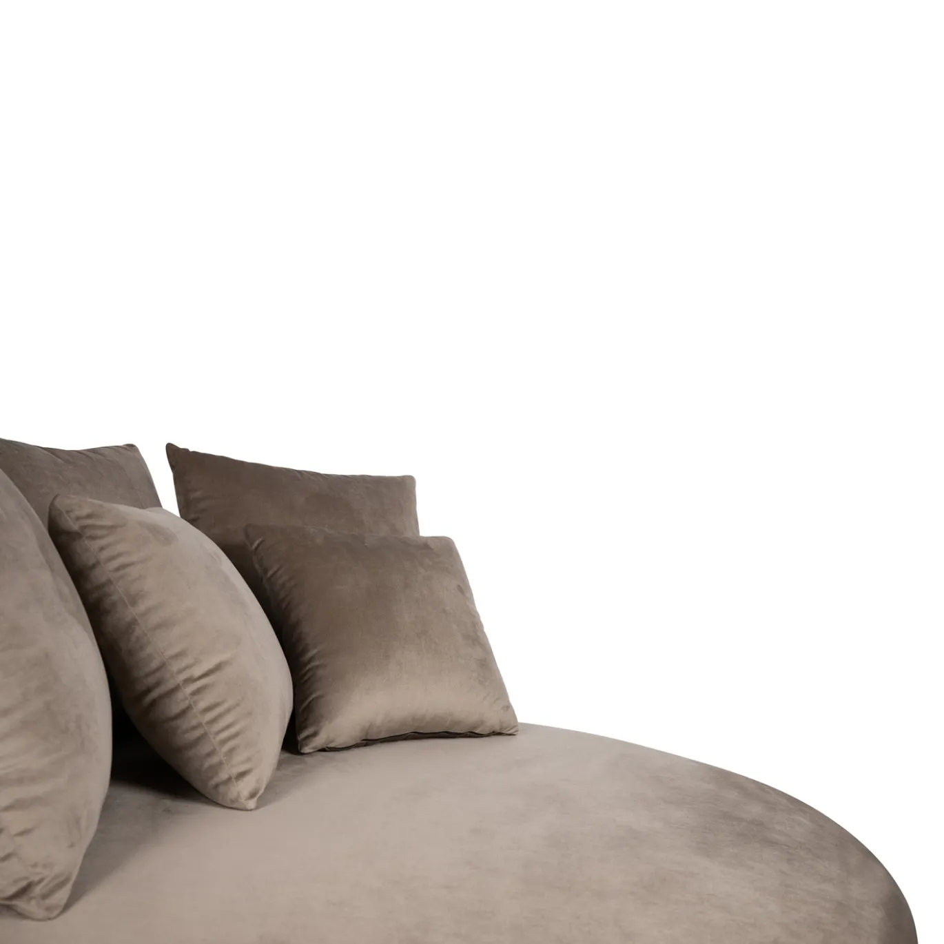 PTMD Fauteuil Fayen Velvet Sand Half Rond