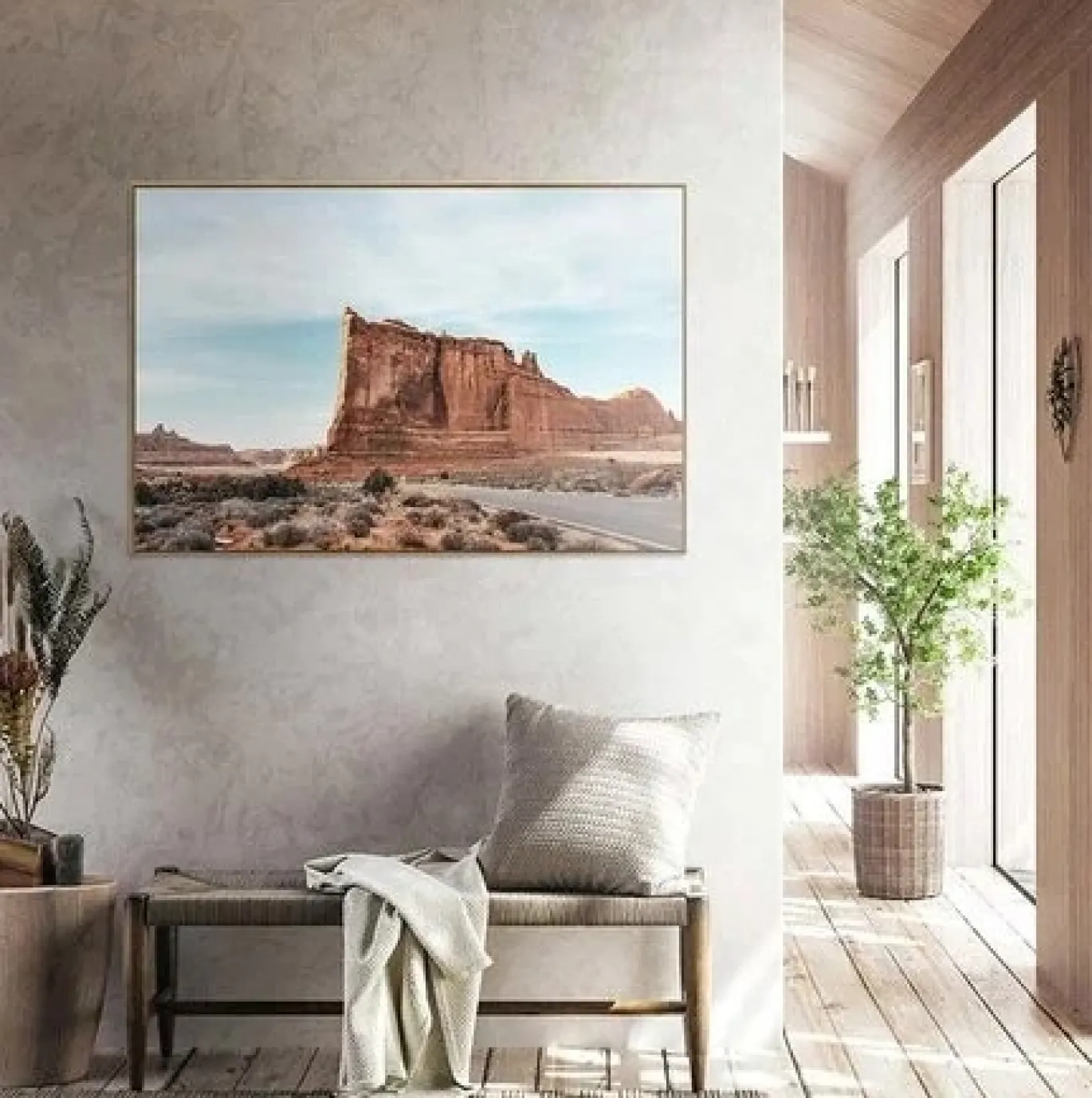 PTMD Glasschilderij Desert Storm