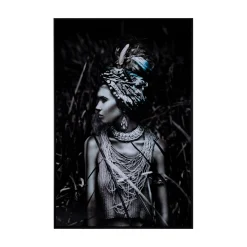 PTMD Glasschilderij Melani Black & White Woman
