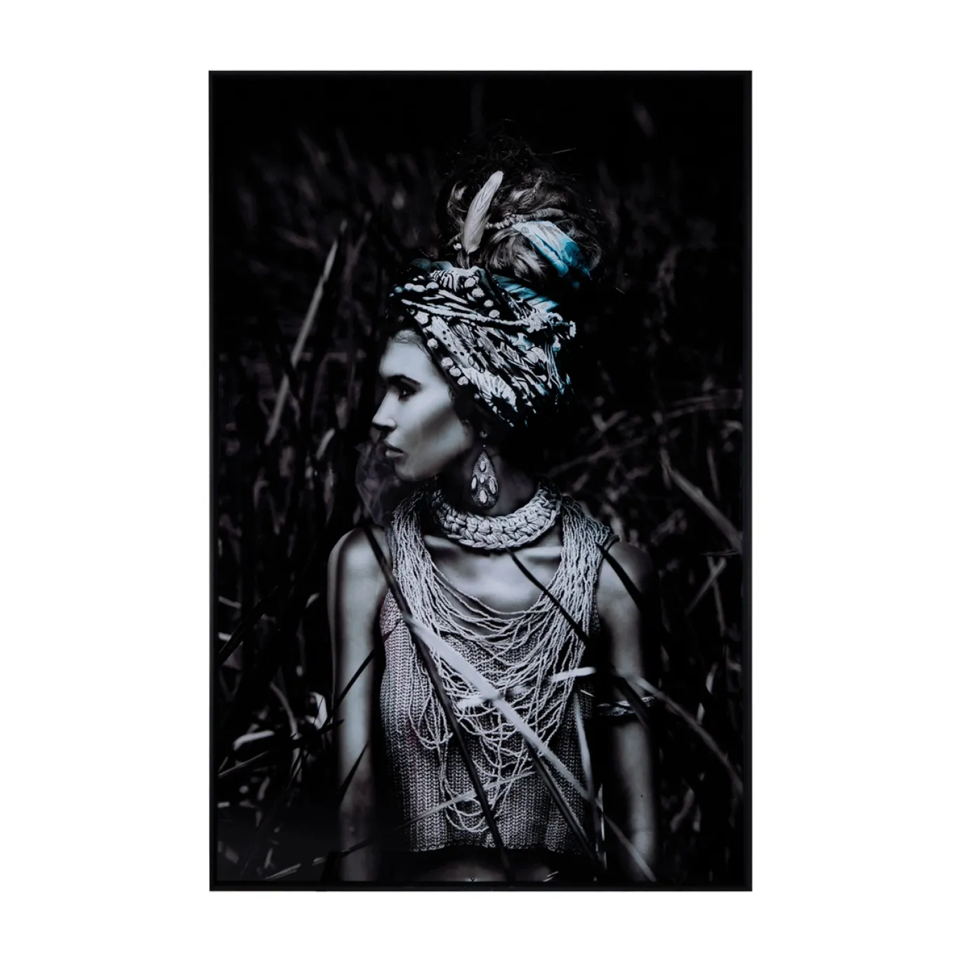 PTMD Glasschilderij Melani Black & White Woman