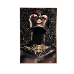 PTMD Glasschilderij Melani Shimmer Gold Woman