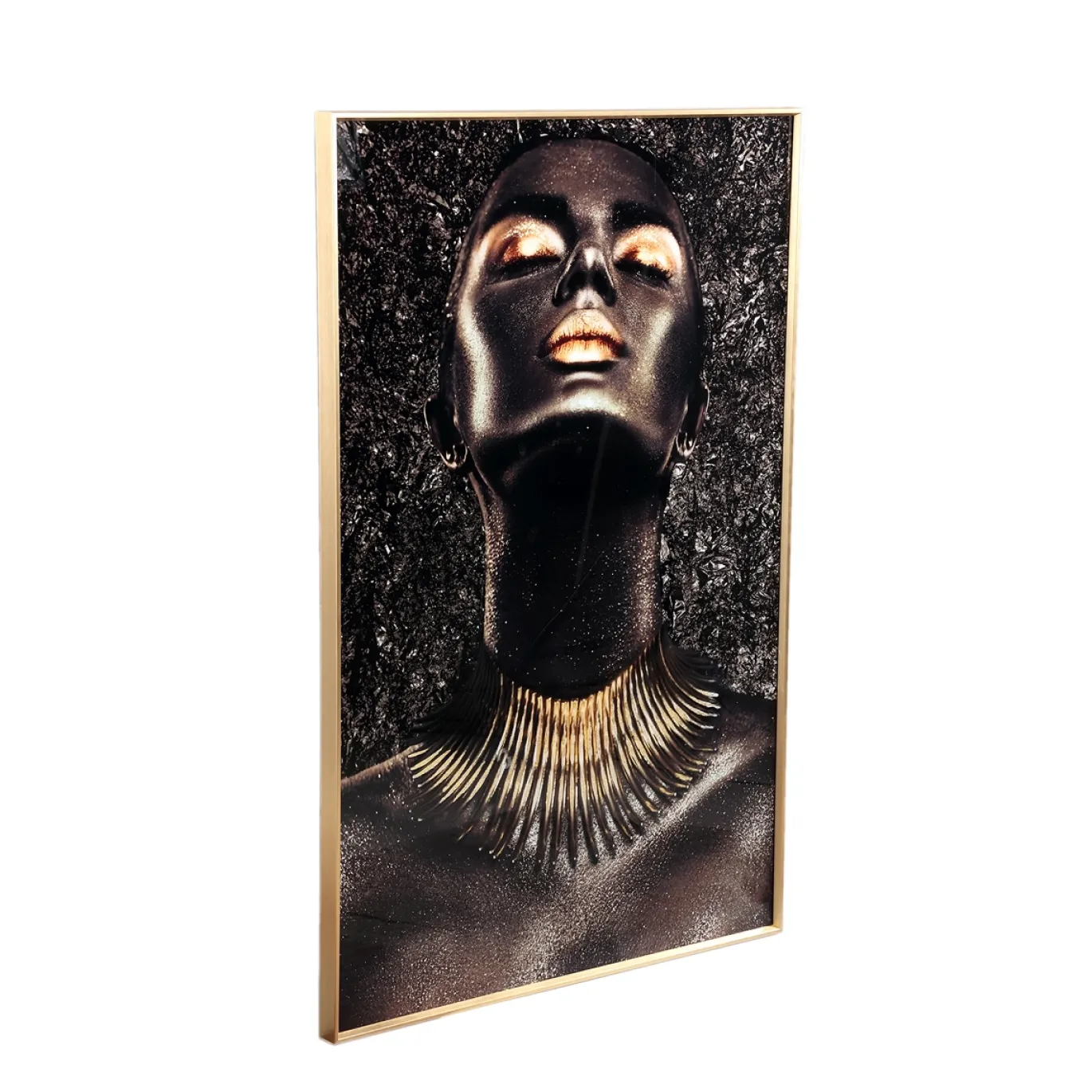 PTMD Glasschilderij Melani Shimmer Gold Woman