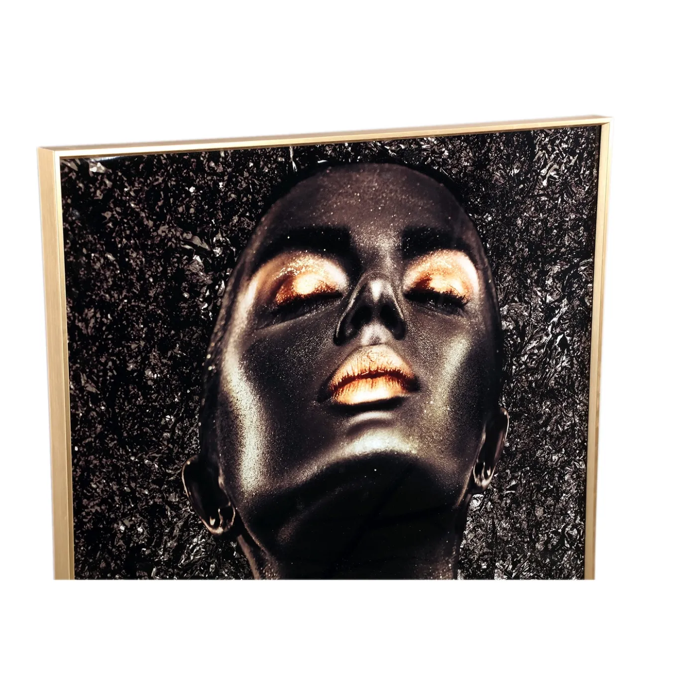 PTMD Glasschilderij Melani Shimmer Gold Woman