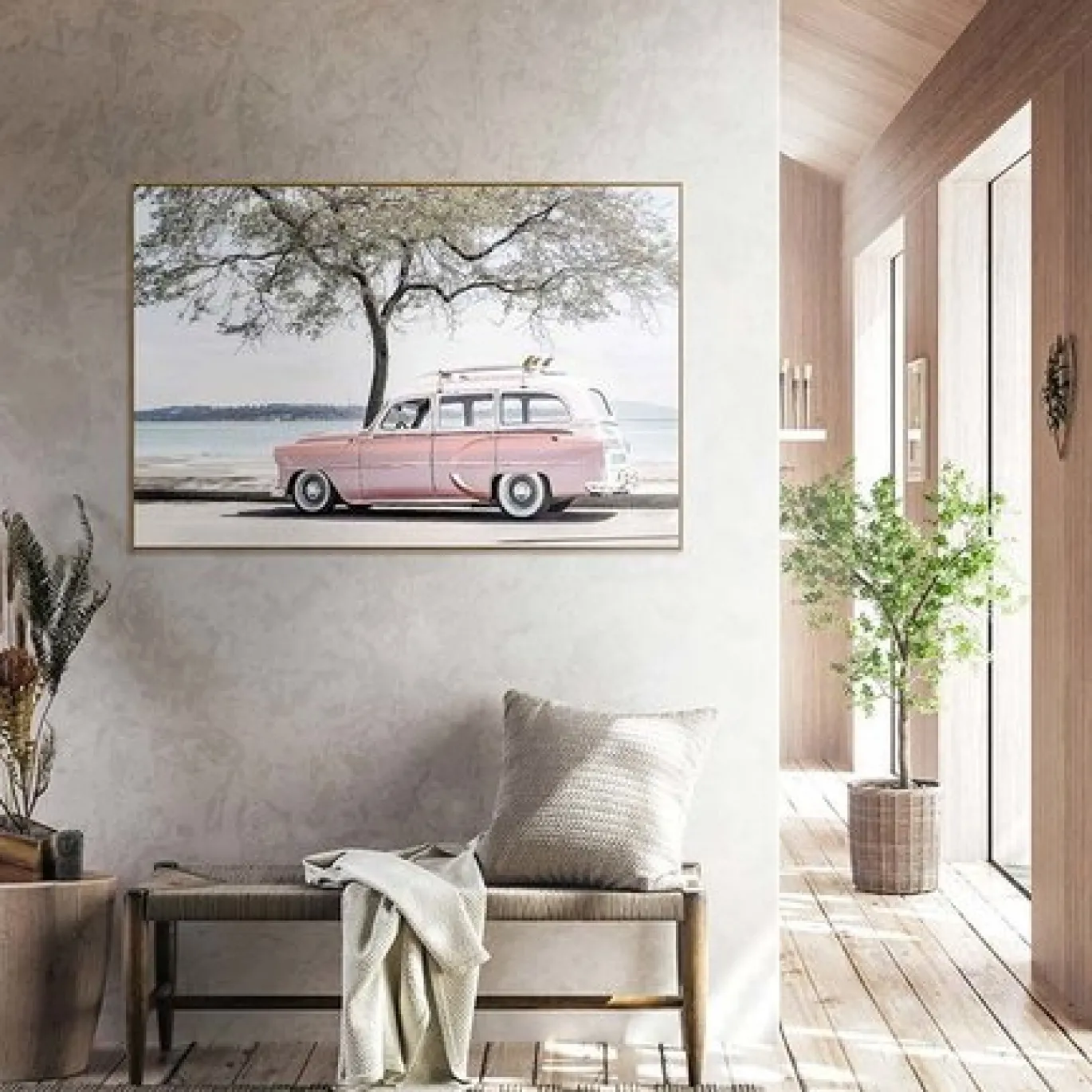 PTMD Glasschilderij Pink Perfect