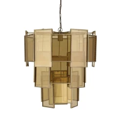 PTMD Hanglamp Loucas Brass Glas L