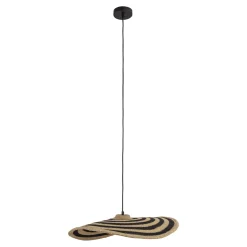 PTMD Hanglamp Loulou Zeegras Naturel/Zwart Wavy S
