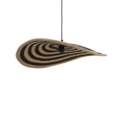 PTMD Hanglamp Loulou Zeegras Naturel/Zwart Wavy S