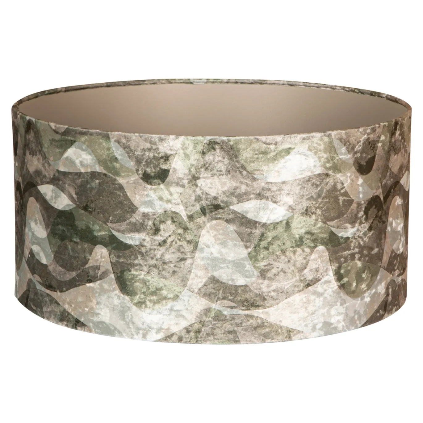 PTMD Lampenkap Mocca Groen Wavy Ø50cm
