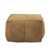 PTMD Poef Marieke Camel Suede Leer Vierkant