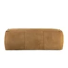 PTMD Poef Marieke Camel Suede Leer Rechthoek