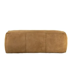 PTMD Poef Marieke Camel Suede Leer Rechthoek