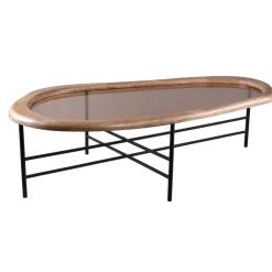 PTMD Salontafel Neelix Organisch Glas Naturel L