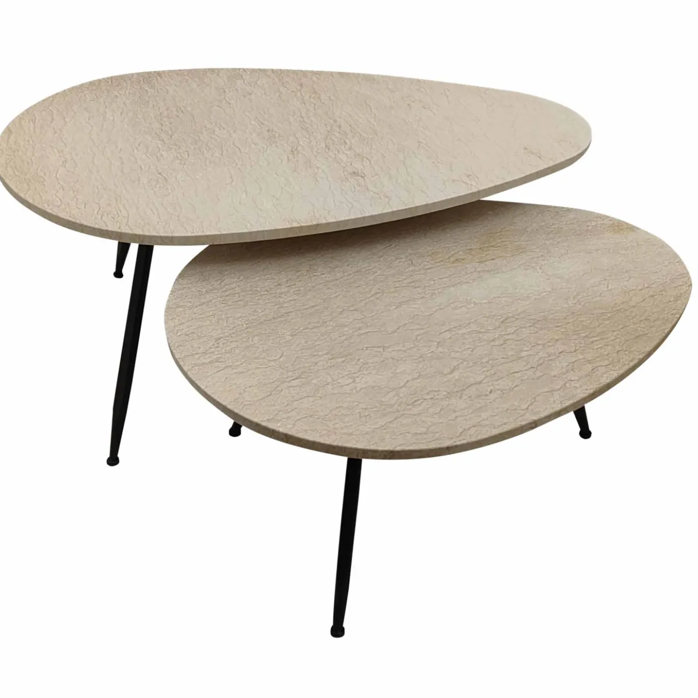 PTMD Salontafel Veria Beige Marmer Set van 2
