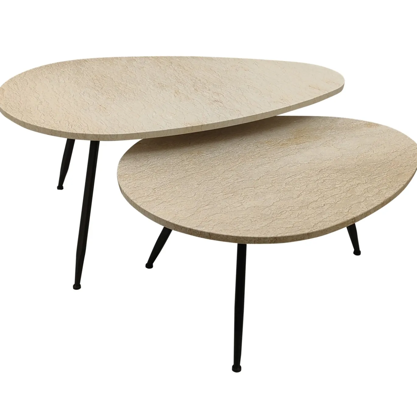 PTMD Salontafel Veria Beige Marmer Set van 2