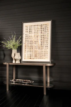 PTMD Sidetable Yozan Glas/Bruin 160cm