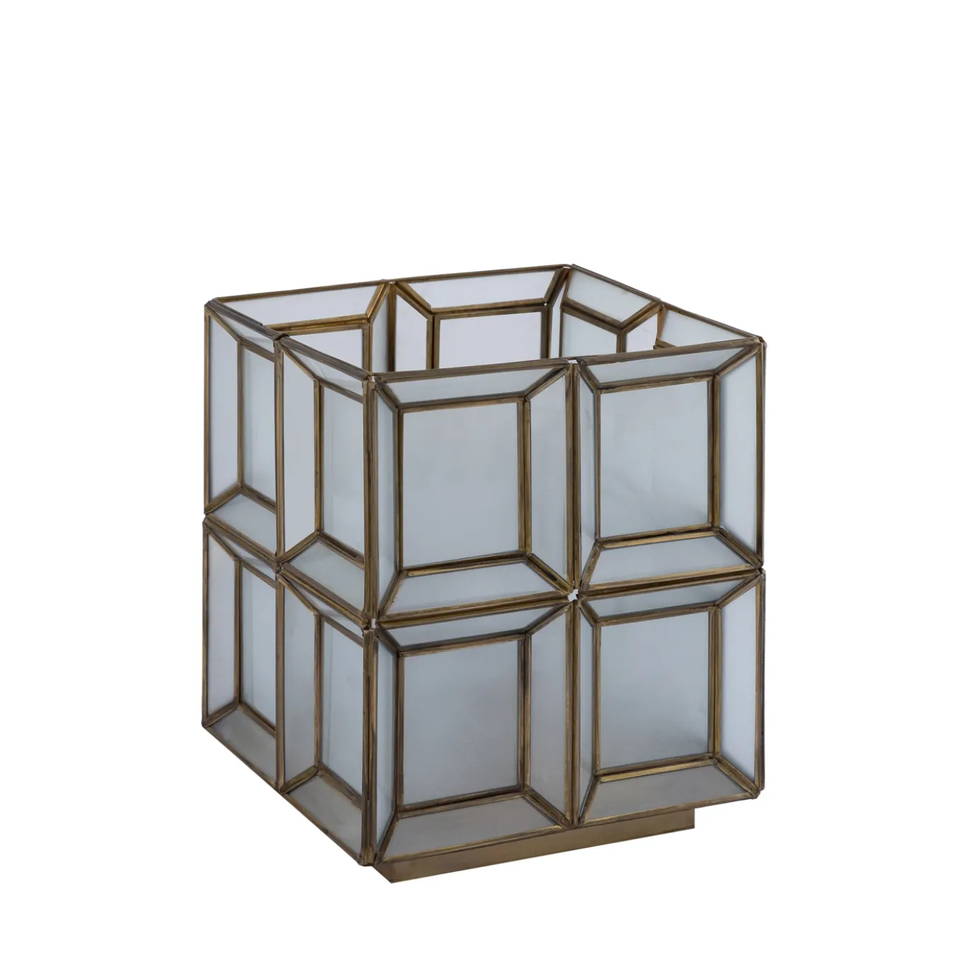 PTMD Tafellamp Layra Wit Melk Glas Low