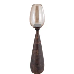 PTMD Windlicht Midi Bruin Mangohout L