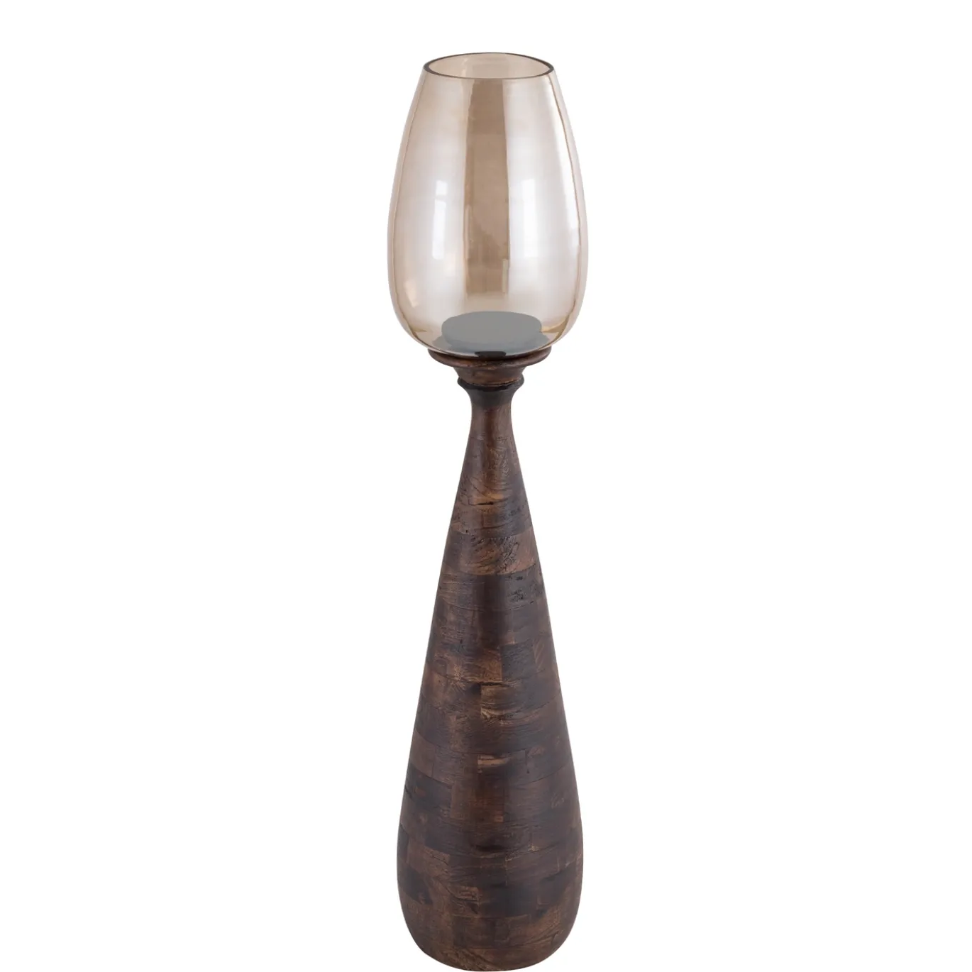 PTMD Windlicht Midi Bruin Mangohout L
