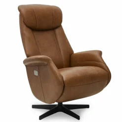 Relaxfauteuil Bonanza Bruin Leer - Giga Meubel