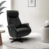 Relaxfauteuil Bonanza Zwart Leer - Giga Meubel