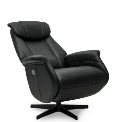 Relaxfauteuil Bonanza Zwart Leer - Giga Meubel