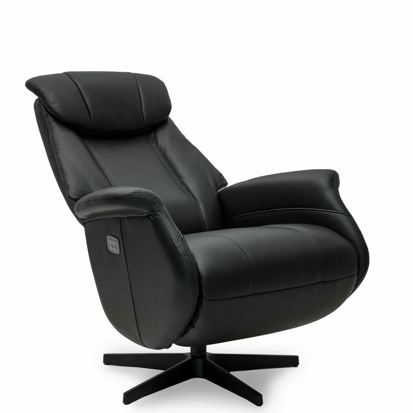 Relaxfauteuil Bonanza Zwart Leer - Giga Meubel