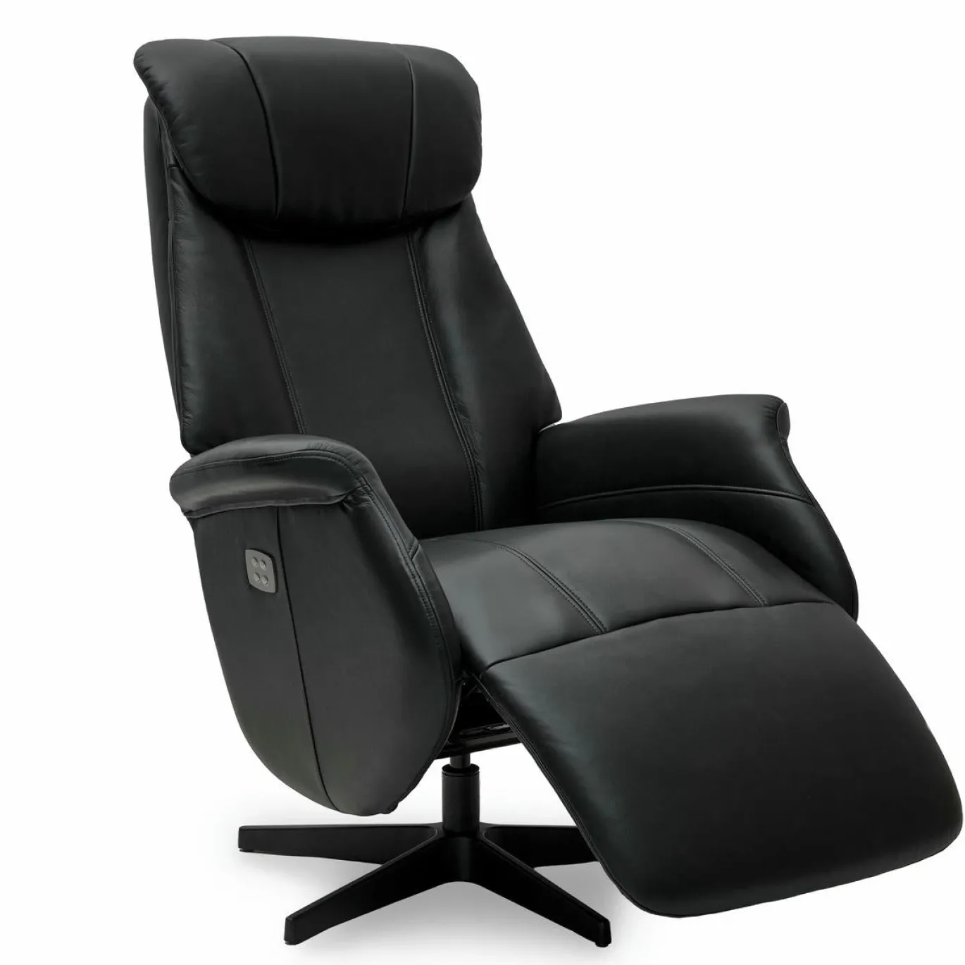 Relaxfauteuil Bonanza Zwart Leer - Giga Meubel