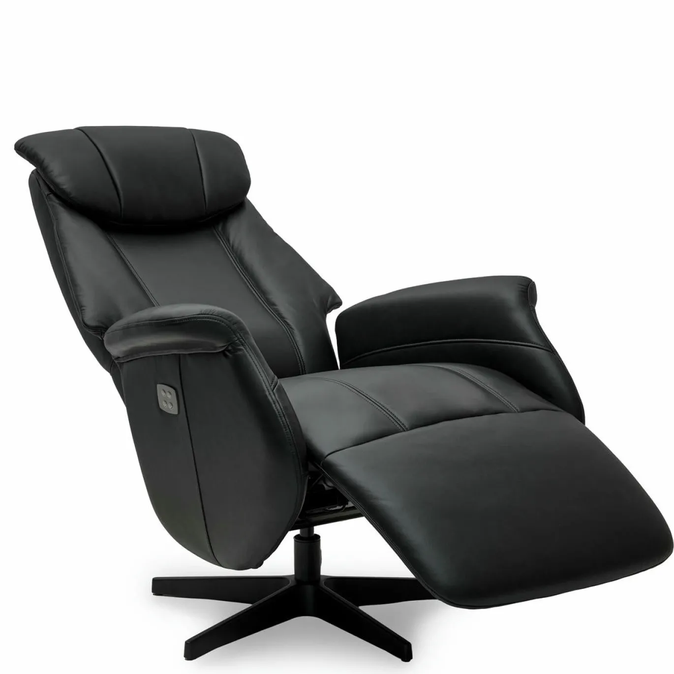 Relaxfauteuil Bonanza Zwart Leer - Giga Meubel
