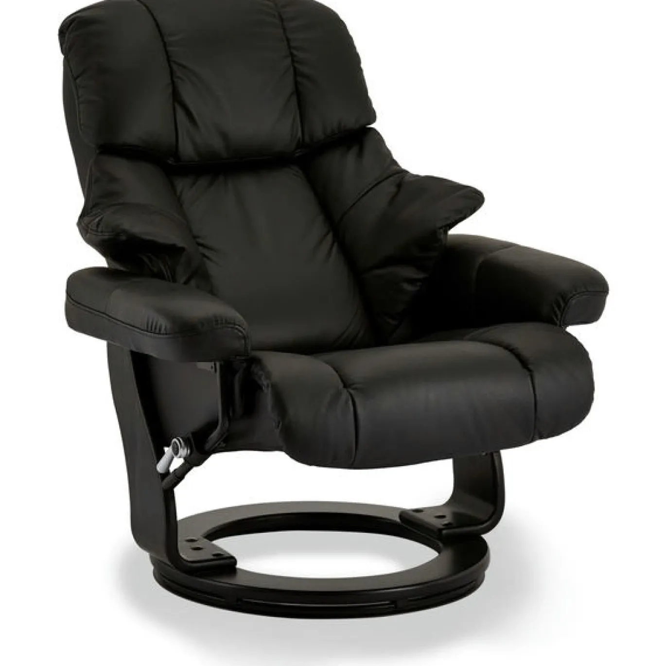 Relaxfauteuil Crown Zwart Leer - Giga Meubel