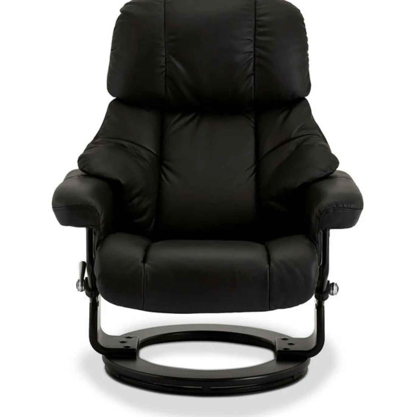 Relaxfauteuil Crown Zwart Leer - Giga Meubel