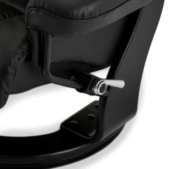 Relaxfauteuil Crown Zwart Leer - Giga Meubel