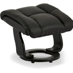 Relaxfauteuil Crown Zwart Leer - Giga Meubel