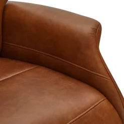 Relaxfauteuil Delta Tan Leer/Zwart - Giga Meubel