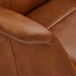 Relaxfauteuil Delta Tan Leer/Zwart - Giga Meubel