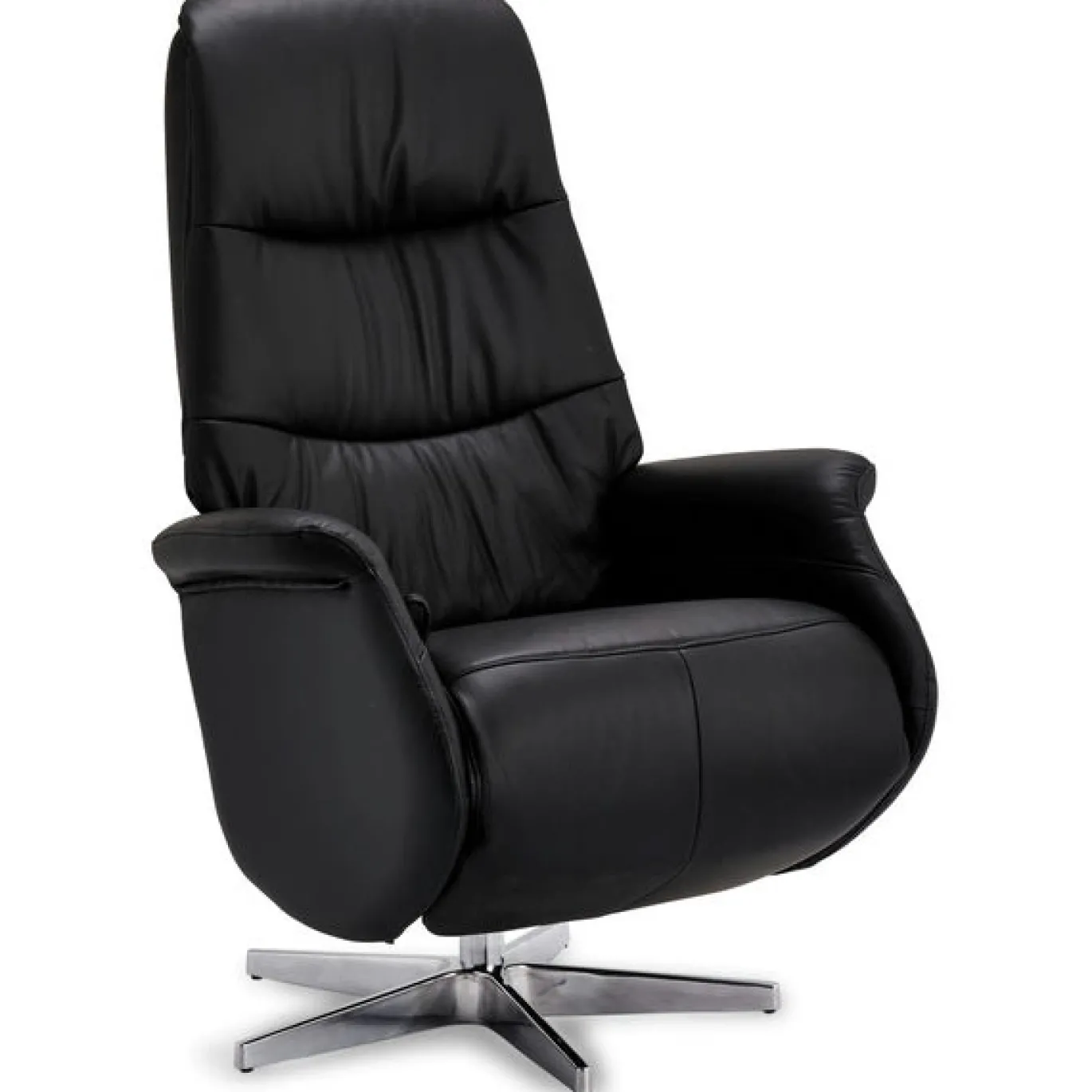 Relaxfauteuil Delta Zwart Leer - Giga Meubel