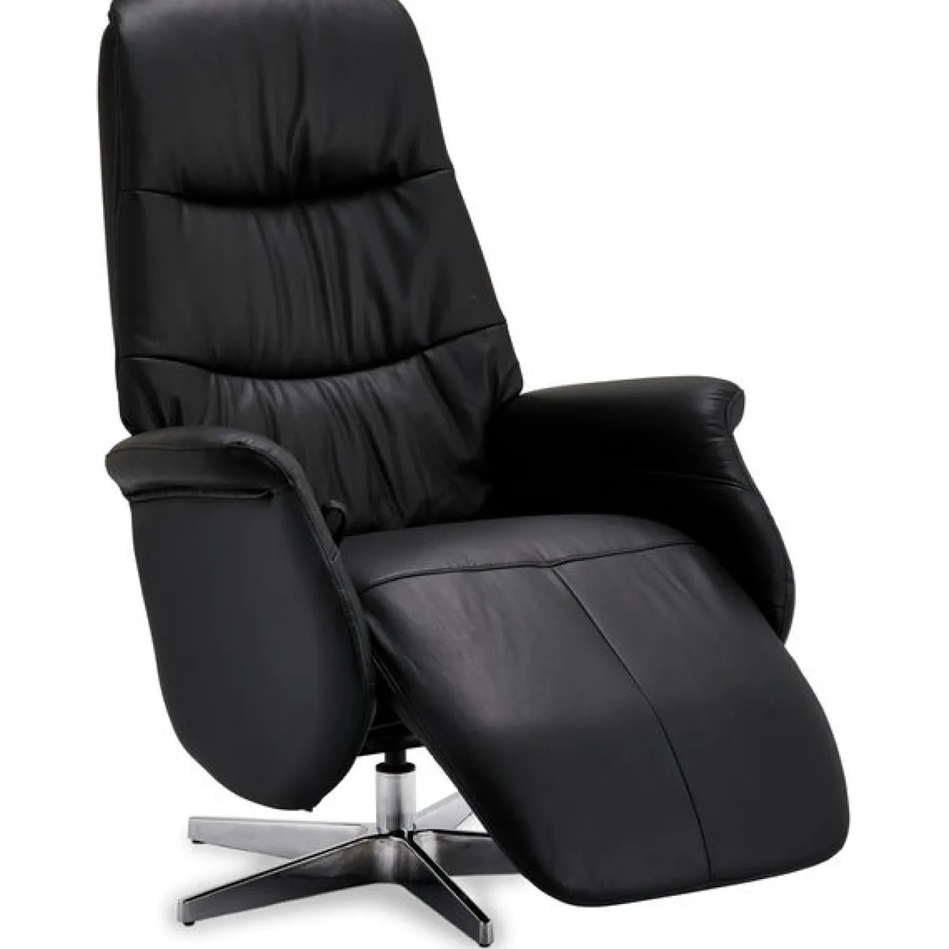 Relaxfauteuil Delta Zwart Leer - Giga Meubel