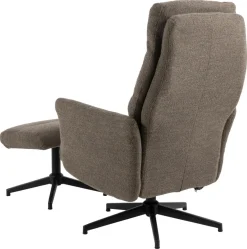 Relaxfauteuil Met Voetenbankje Lovik Taupe Monza - Giga Living