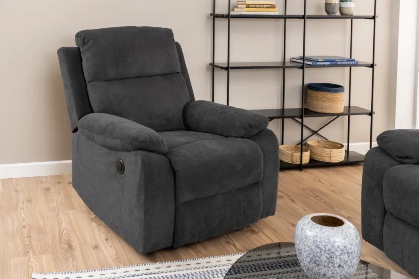 Relaxfauteuil Rinda Donkergrijs - Giga Living