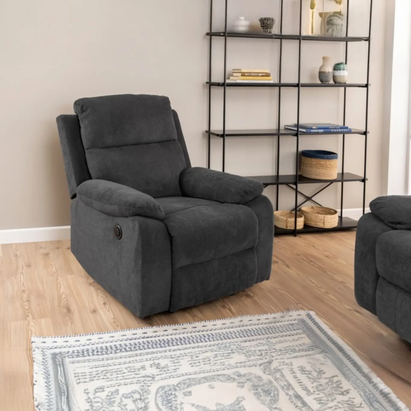 Relaxfauteuil Rinda Donkergrijs - Giga Living