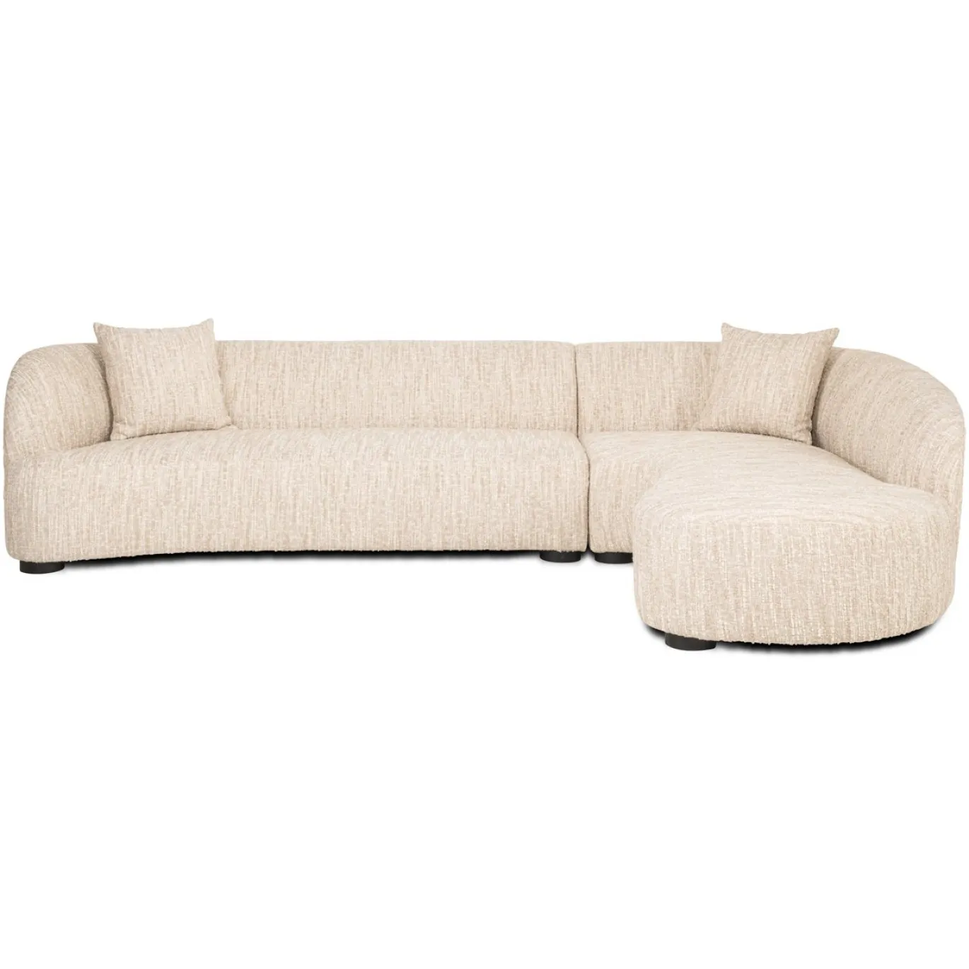 Richmond Bank Pandora Beige Angora Lounge Rechts